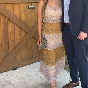 Show Me Your Mumu Dress, Pink and Dark Yellow, Size Small